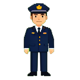 Chauffeur de taxi — sprite pixel art 256×256