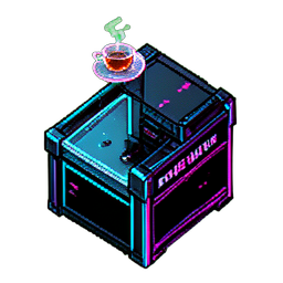 Tea House (Cyberpunk) — 256×256 pixel art sprite