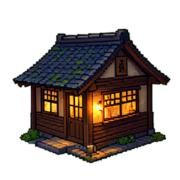 Tea House - 256x256 pixel art sprite