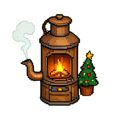 Tee-Kessel — 256×256 Pixel-Art-Sprite
