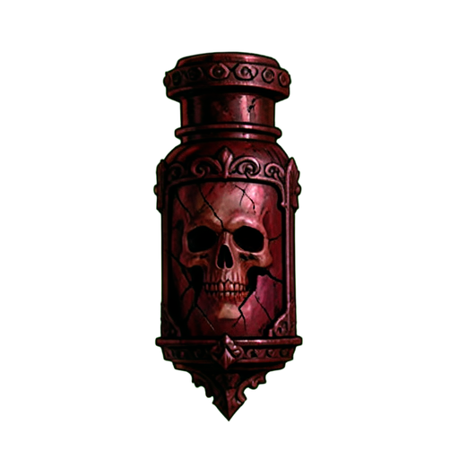 Garrafa de lágrimas violeta — sprite pixel art 512×512