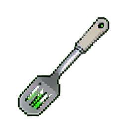 Cuillère à café — sprite pixel art 256×256