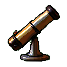 Telescope — 256×256 pixel art sprite