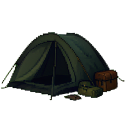 Tienda para dos personas — sprite pixel art 256×256