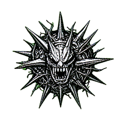 Thorn Beast (1-Bit) - 256x256 pixel art sprite