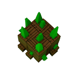 Thorn Beast (Voxel) - 256x256 pixel art sprite