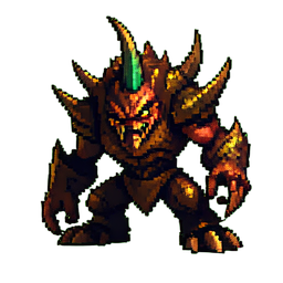 Besta de Espinhos — sprite pixel art 256×256