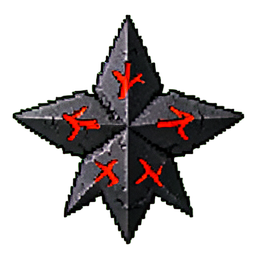 Werfender Stern (16-Bit) — 256×256 Pixel-Art-Sprite