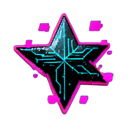 Throwing Star (Cyberpunk) - 256x256 pixel art sprite