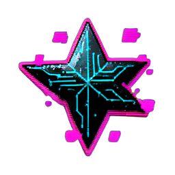 Estrella Lanzada (Cyberpunk) — sprite pixel art 256×256
