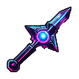Estrella magnética arrojada — sprite pixel art 256×256