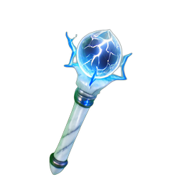Thunder Staff (HD-2D) - 256x256 pixel art sprite