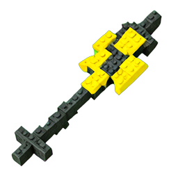 Cajado do Trovão (Voxel) — sprite pixel art 256×256
