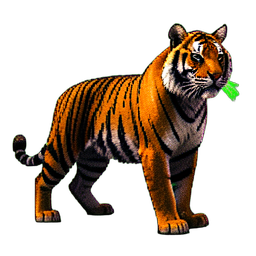 Tigre de Bengale — sprite pixel art 256×256