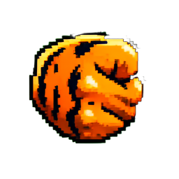 Poing du Tigre — sprite pixel art 256×256