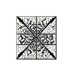 Baño de Azulejos (1-Bit) — sprite pixel art 256×256