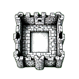 Tile Castle (1-Bit) - 256x256 pixel art sprite