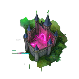 Castelo de Azulejos (Atmospheric) — sprite pixel art 256×256