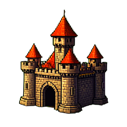 Tile Castle - 256x256 pixel art sprite