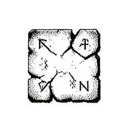 Donjon de Tuiles (1-Bit) — sprite pixel art 256×256