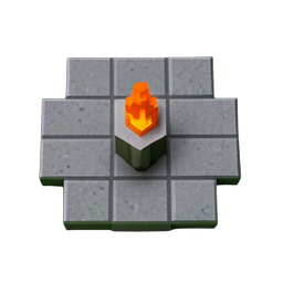 Dungeon de Ladrilhos (Voxel) — sprite pixel art 256×256