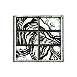 Cuisine de Tuiles (1-Bit) — sprite pixel art 256×256