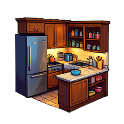 Tile Kitchen - 256x256 pixel art sprite