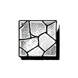 Temple de Carreaux (1-Bit) — sprite pixel art 256×256