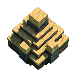 Tile Temple (Voxel) - 256x256 pixel art sprite