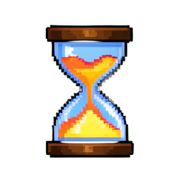 Sablier gelé — sprite pixel art 256×256