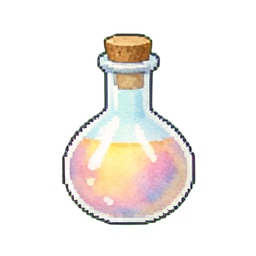 Poción de ralentización del tiempo — sprite pixel art 256×256
