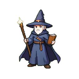 時間の魔法使いの外套 — 256×256 ピクセルアートスプライト