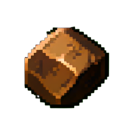 Morceau de minerai de étain — sprite pixel art 256×256