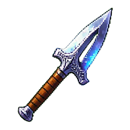 Tridente de Titanio — sprite pixel art 256×256