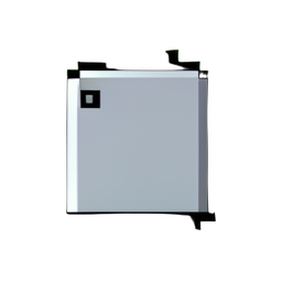Grille-pain chrome — sprite pixel art 256×256