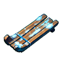 Madera de Trineo — sprite pixel art 256×256