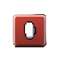 Interruptor encendido — sprite pixel art 256×256