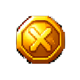 Gold-Token — 256×256 Pixel-Art-Sprite