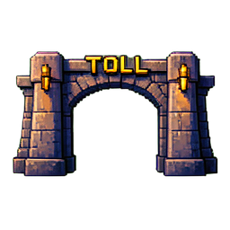 Toll Gate — 256×256 pixel art sprite