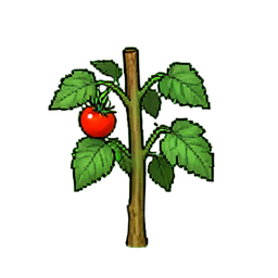 Tomatenpflanze gebunden — 256×256 Pixel-Art-Sprite