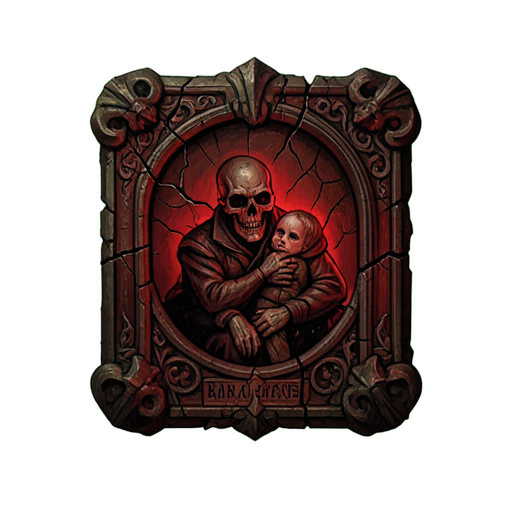 Família Esculpida no Túmulo — sprite pixel art 512×512