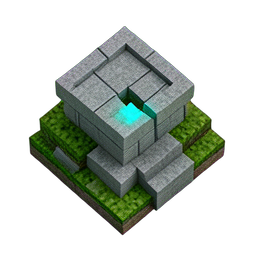 Tomb (Voxel) - 256x256 pixel art sprite
