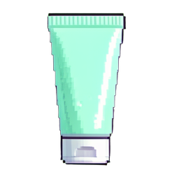 Tubo de pasta de dientes menta — sprite pixel art 256×256