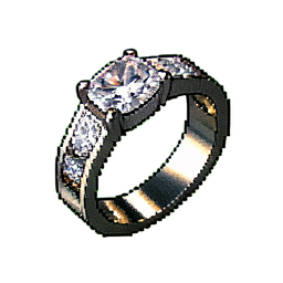 Anel de banda de topacio — sprite pixel art 256×256