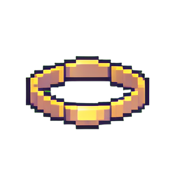 Bracelet manchette de Topaze — sprite pixel art 256×256