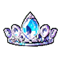 トパーズのティアラ — 256×256 ピクセルアートスプライト