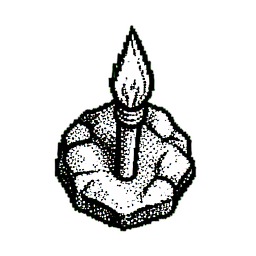 Torch Ground (1-Bit) - 256x256 pixel art sprite