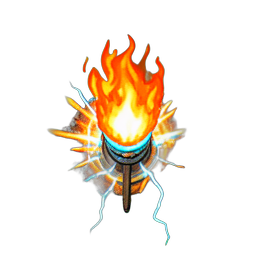 Torch Ground (VFX) — 256×256 pixel art sprite