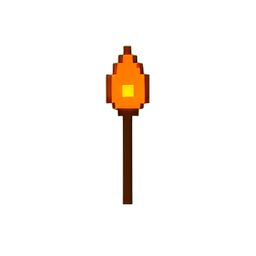 Torch (Low-Res) - 256x256 pixel art sprite