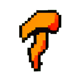 Icono de advertencia de tornado — sprite pixel art 256×256